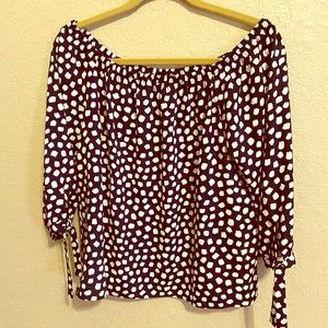 Printed Off the Shoulder Blouse